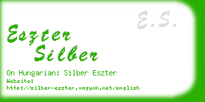 eszter silber business card